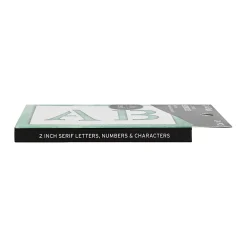 Brea Reese Serif Cardstock Stencils, 2", White, Pack Of 24 Stencils
