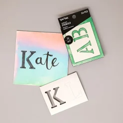 Brea Reese Serif Cardstock Stencils, 2", White, Pack Of 24 Stencils