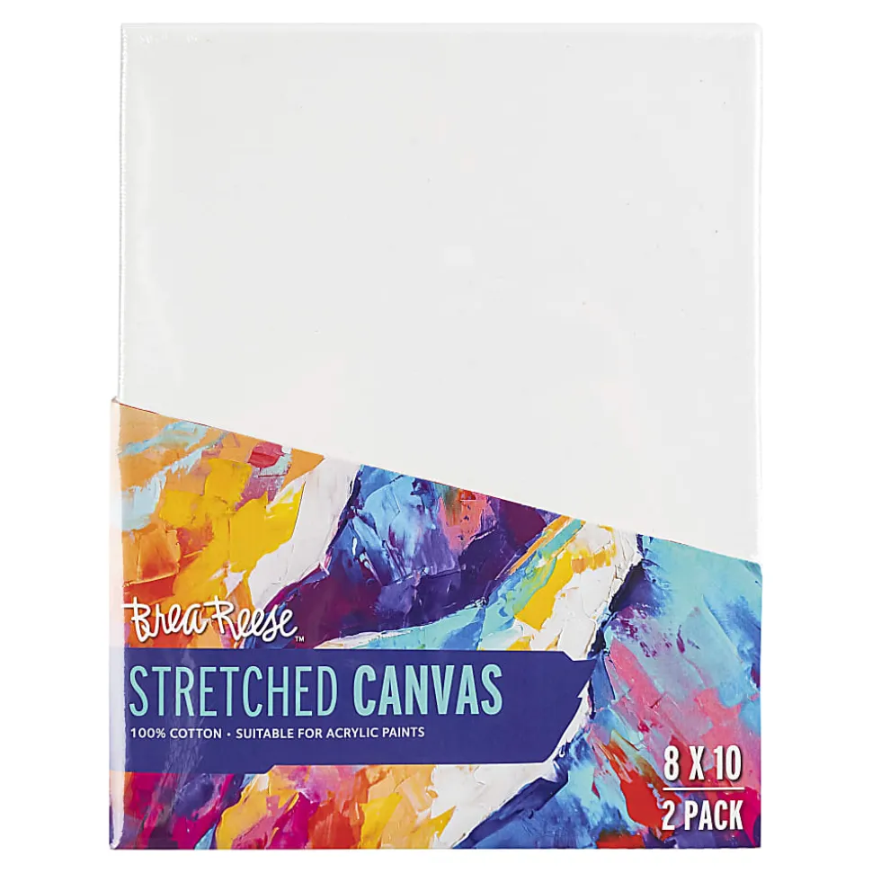 Brea Reese Stretch Canvases, 8" x 10", White, Pack Of 2 Canvases