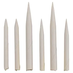 Brea Reese Tortillons, 1/2" x 3", White, Set Of 4 Tortillons