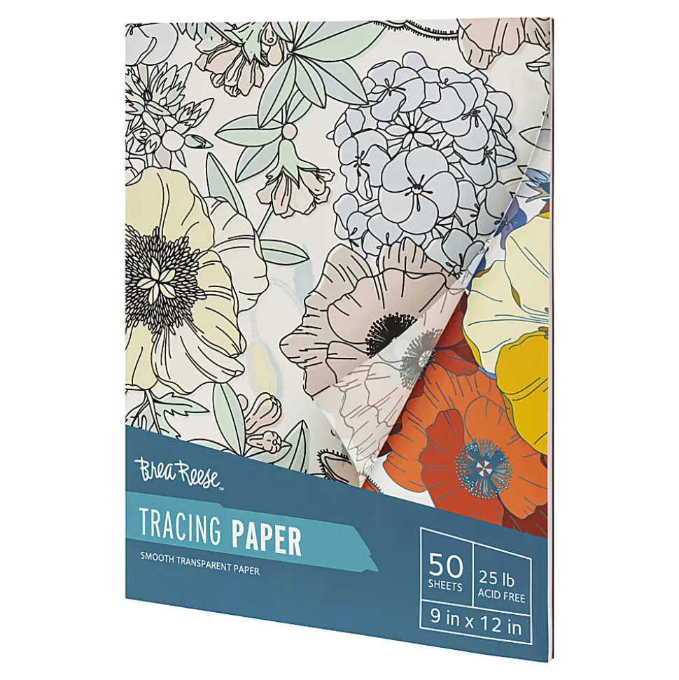 Brea Reese Tracing Paper Pad, 9" x 12", 50 Sheets, White