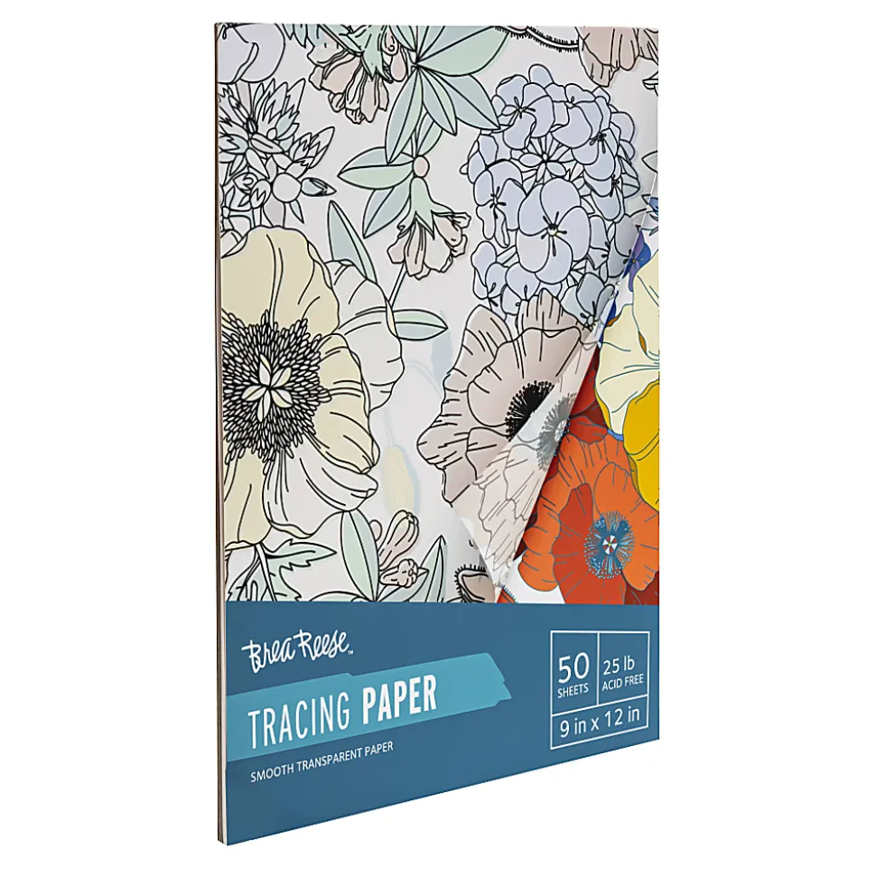 Brea Reese Tracing Paper Pad, 9" x 12", 50 Sheets, White
