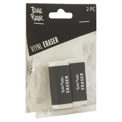 Brea Reese Vinyl Erasers, 7/16" x 3/4", White, Pack Of 2 Erasers