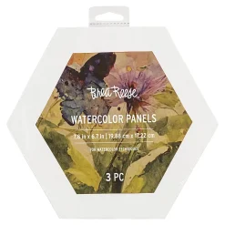 Brea Reese Watercolor Panels, 7-13/16" x 6-3/4", White, Pack Of 3 Panels
