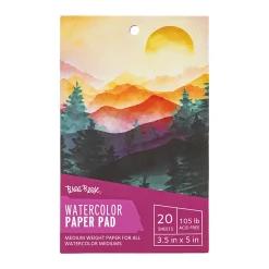 Brea Reese Watercolor Paper Pad, 3" x 5", 20 Sheets, White