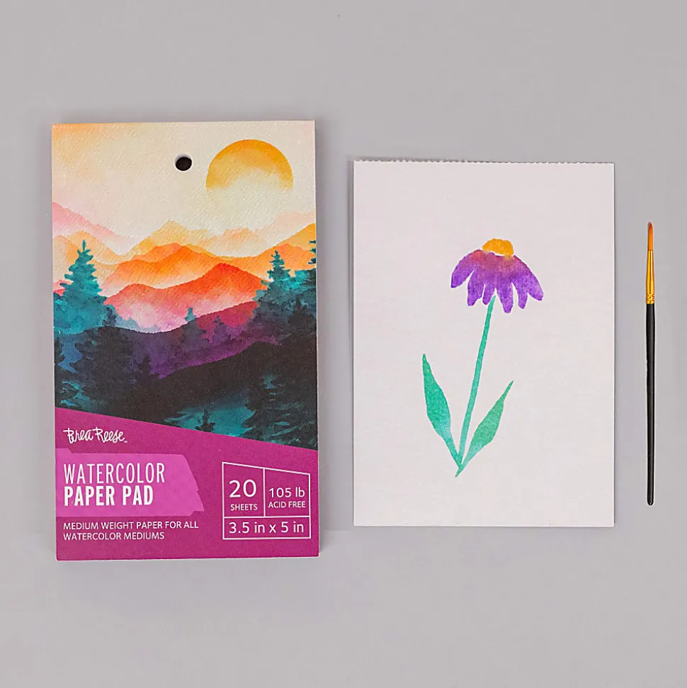 Brea Reese Watercolor Paper Pad, 3" x 5", 20 Sheets, White