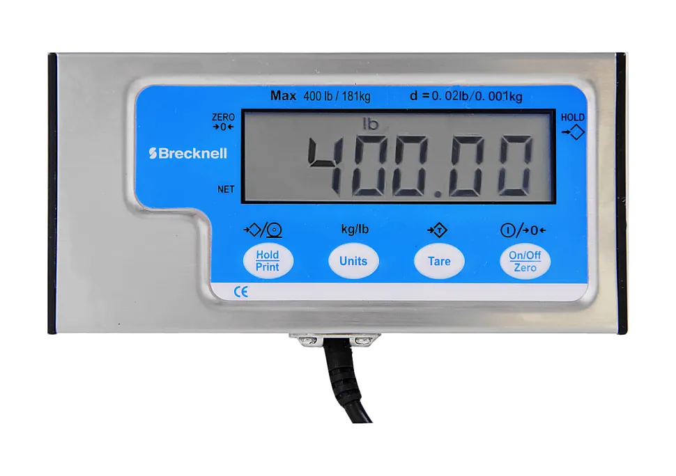 Brecknell 400 lb. Portable Shipping Scale - 400 lb / 181 kg Maximum Weight Capacity - White