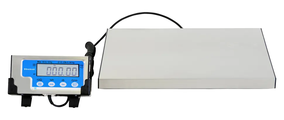 Brecknell 400 lb. Portable Shipping Scale - 400 lb / 181 kg Maximum Weight Capacity - White