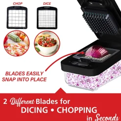 Brentwood® All-in-One Food & Vegetable Chopper, Mandoline Slicer & Cheese Grater with 4.25-Cup Storage, Black, KA-5026BK