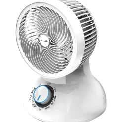 Brentwood F-650MW 6-Inch 3-Speed Oscillating Air Circulator Desktop Fan, White, F650MW