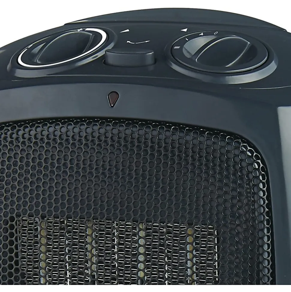 Brentwood H-C1600 Convection Heater - Ceramic - 750 W to 1500 W - 2 x Heat Settings - 1500 W - Indoor - Black