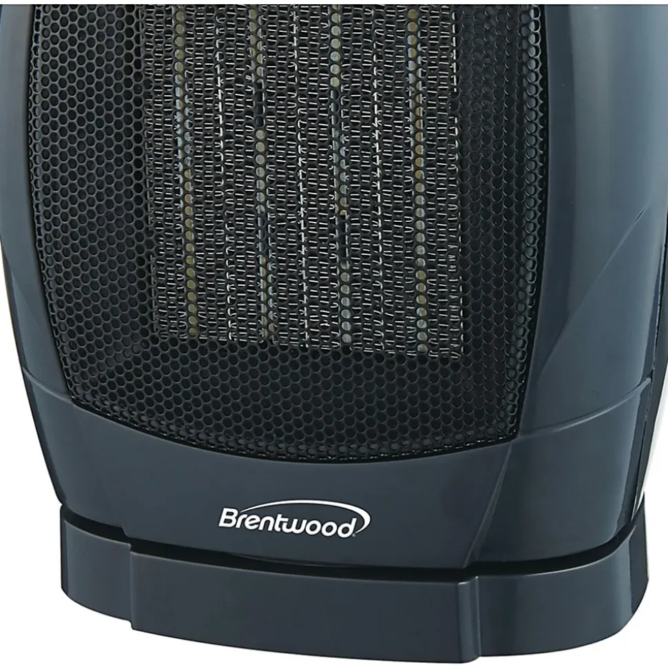 Brentwood H-C1600 Convection Heater - Ceramic - 750 W to 1500 W - 2 x Heat Settings - 1500 W - Indoor - Black