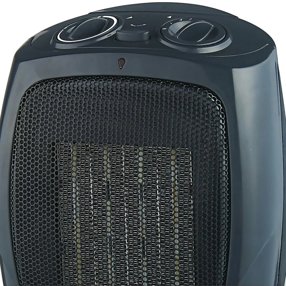 Brentwood H-C1600 Convection Heater - Ceramic - 750 W to 1500 W - 2 x Heat Settings - 1500 W - Indoor - Black