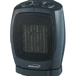 Brentwood H-C1600 Convection Heater - Ceramic - 750 W to 1500 W - 2 x Heat Settings - 1500 W - Indoor - Black