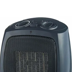 Brentwood H-C1601 1500-Watt Portable Ceramic Space Heater And Fan, 10"H x 8-1/2"W, Black