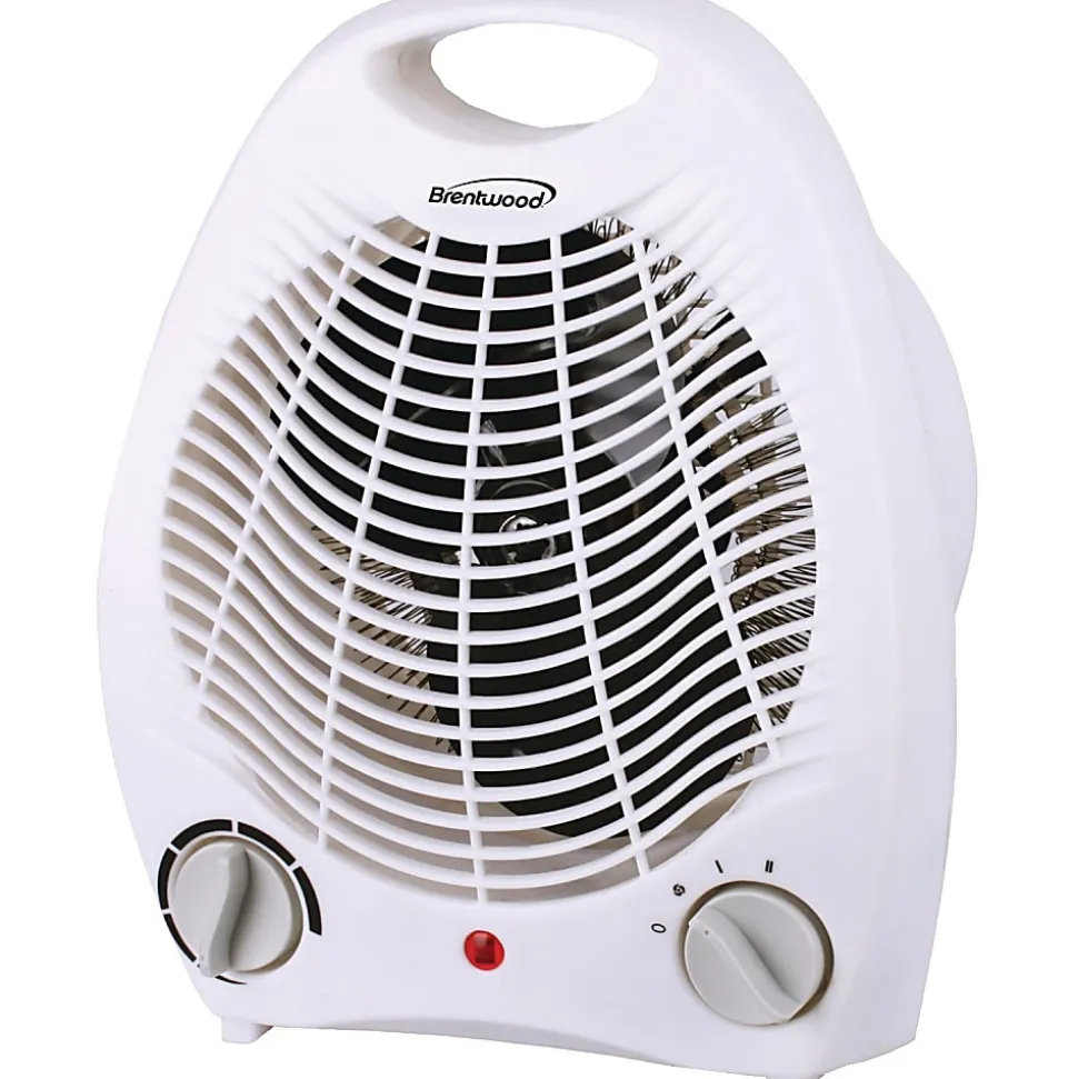Brentwood H-F302W Convection Heater - 750 W to 1500 W - 2 x Heat Settings - 1500 W - Indoor - Portable - White