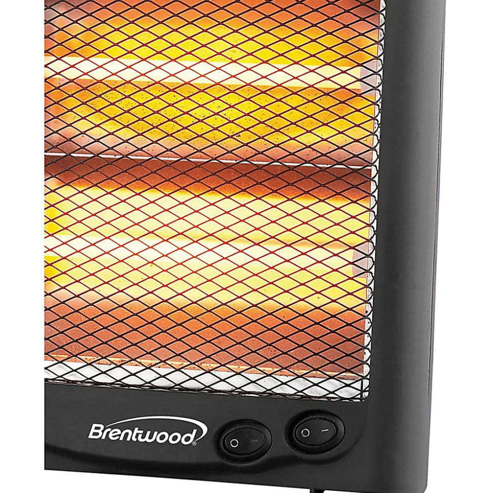 Brentwood H-Q600BK 600-Watt Portable Space Heater - Quartz - Electric - 600 W - 2 x Heat Settings - 600 W - Room - Portable - White