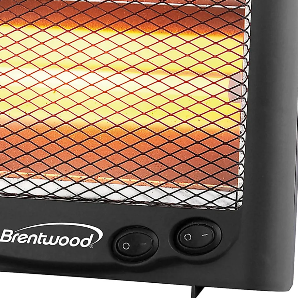 Brentwood H-Q600BK 600-Watt Portable Space Heater - Quartz - Electric - 600 W - 2 x Heat Settings - 600 W - Room - Portable - White