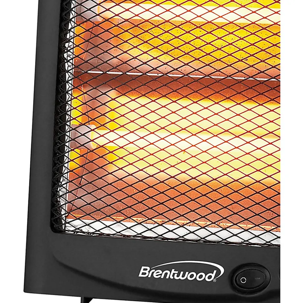Brentwood H-Q600BK 600-Watt Portable Space Heater - Quartz - Electric - 600 W - 2 x Heat Settings - 600 W - Room - Portable - White