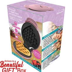 Brentwood® 4-In. 400-Watt Nonstick Mini-Heart-Shaped Waffle Maker, Pink