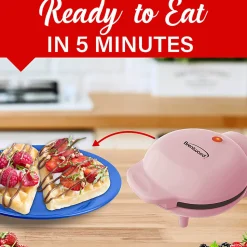 Brentwood® 4-In. 400-Watt Nonstick Mini-Heart-Shaped Waffle Maker, Pink