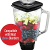Brentwood 42 Oz Blender Glass Jar 6-Piece Replacement Set For Oster Blender, Black, P-OST722