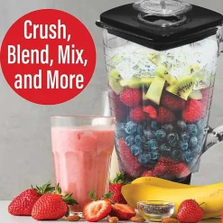 Brentwood 42 Oz Blender Glass Jar 6-Piece Replacement Set For Oster Blender, Black, P-OST722