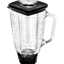 Brentwood 42 Oz Blender Glass Jar 6-Piece Replacement Set For Oster Blender, Black, P-OST722