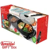 Brentwood® 2-Qt. 1,200-Watt 2-Sided Electric Hot Pot & 18-In. x 9-In. Korean BBQ Grill with Ceramic Nonstick Coating, Black, SK-71BK