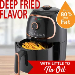 Brentwood® 2-Quart Electric Air Fryer, Black/Copper