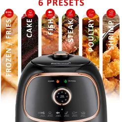 Brentwood® 2-Quart Electric Air Fryer, Black/Copper