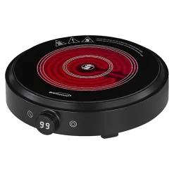 Brentwood® Select 1,300-Watt 10-In. Countertop Ceramic Glass Cooktop Surface with Single 8-In. Infrared Burner, Black, TS-383DBK