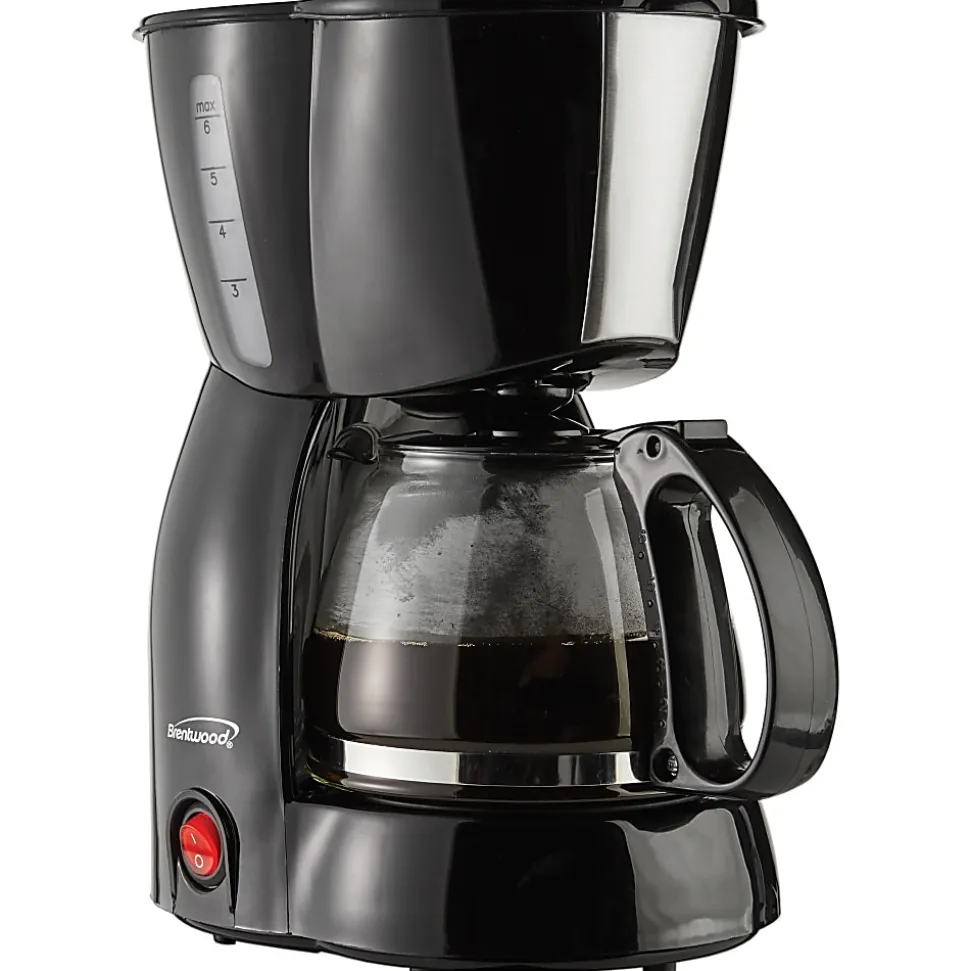 Brentwood (TS-213BK) 4 Cup Coffee Maker - 650 W - 4 Cup(s) - Multi-serve - Black - Tempered Glass Body