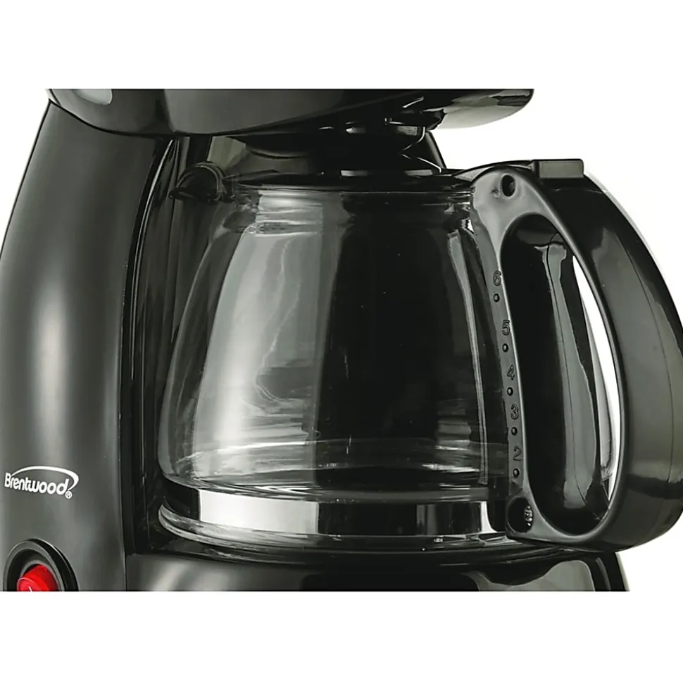 Brentwood (TS-213BK) 4 Cup Coffee Maker - 650 W - 4 Cup(s) - Multi-serve - Black - Tempered Glass Body