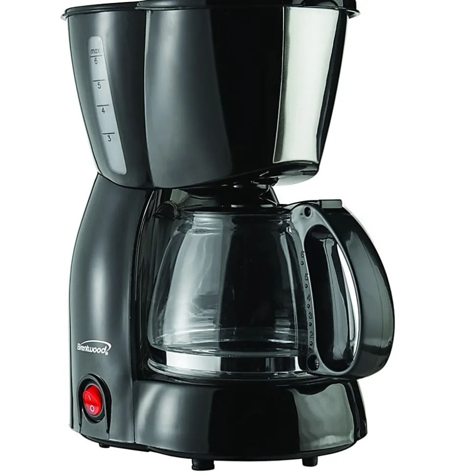 Brentwood (TS-213BK) 4 Cup Coffee Maker - 650 W - 4 Cup(s) - Multi-serve - Black - Tempered Glass Body