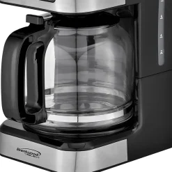 Brentwood TS-222BK 12-Cup Digital Coffee Maker, Black - Programmable - 800 W - 12 Cup(s) - Multi-serve - Timer - Black