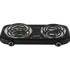 Brentwood® 1,100-Watt Double-Coiled Countertop Electric Burner with Temperature Control & Power Indicator Light, Black, TS-363BK