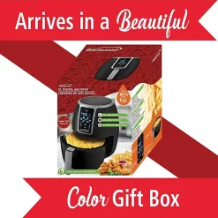 Brentwood 1,400-Watt Electric Digital Air Fryer, 4 qt, 13”H x 10”W x 12”D, Black