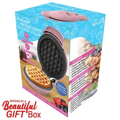 Brentwood® 400-Watt Non-Stick Mini Waffle Maker, 5-In., Pink