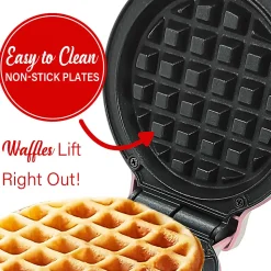 Brentwood® 400-Watt Non-Stick Mini Waffle Maker, 5-In., Pink