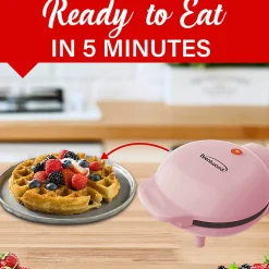 Brentwood® 400-Watt Non-Stick Mini Waffle Maker, 5-In., Pink