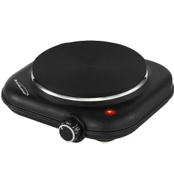 Brentwood® 1,100-Watt Single-Cast-Iron Countertop Electric Burner Hot Plate with Temperature Control & Power Indicator Light, Black, TS-331BK