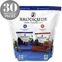 Brookside Fruit & Dark Chocolate Packs, Acai And Blueberry/Pomegranate, 0.7 Oz, Bag Of 30 Packs
