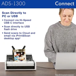 Brother Compact Desktop Scanner, ADS-1300