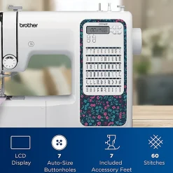 Brother CP2160F Computerized Sewing Machine With 60 Built-In Stitches, White