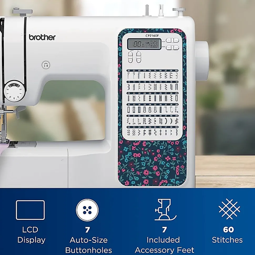 Brother CP2160F Computerized Sewing Machine With 60 Built-In Stitches, White