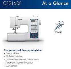 Brother CP2160F Computerized Sewing Machine With 60 Built-In Stitches, White
