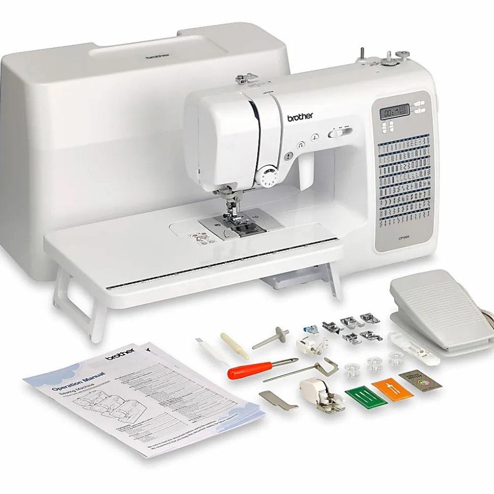 Brother CP100X Computerized Sewing and Quilting Machine with 100 Built-in Stitches, White