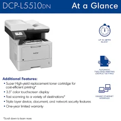 Brother DCP-L5510DN Laser All-in-One Printer with Duplex Printing and Networking