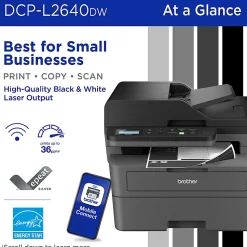 Brother DCP-L2640DW Wireless Compact Monochrome Multi-Function Laser Printer, Refresh EZ Print Eligibility